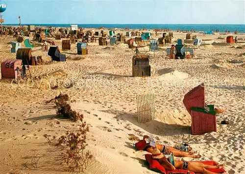 AK / Ansichtskarte Amrum Strandleben am Kniepsand Nordseeinsel Amrum