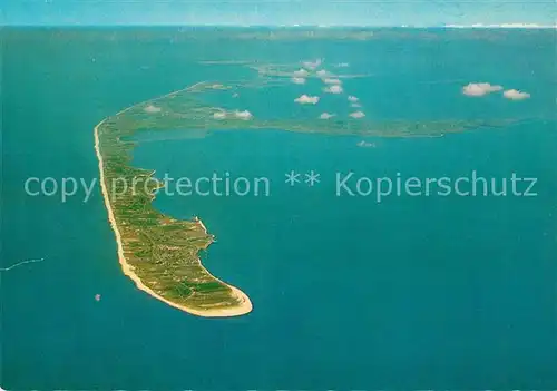 AK / Ansichtskarte Insel_Sylt Nordseeinsel im Hintergrund Insel Roem Daenemark Fliegeraufnahme Insel_Sylt