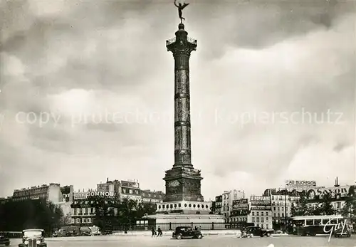 AK / Ansichtskarte Paris Place de la Bastille et Colonne de Juillet Paris