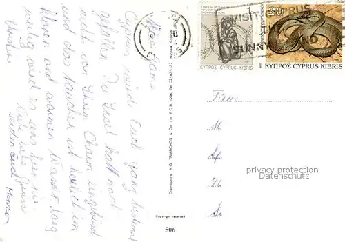 AK / Ansichtskarte Cyprus_Zypern Hafen Strand Kirche Mosaik Cyprus Zypern