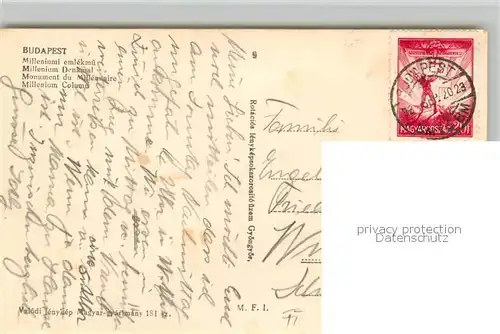 AK / Ansichtskarte Budapest Millenium Denkmal Budapest