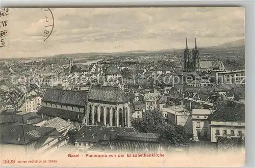 AK / Ansichtskarte Basel_BS Blick von Elisabethenkirche Basel_BS