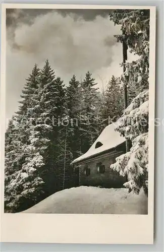 AK / Ansichtskarte Schauinsland Huette Hubertus Winteraufnahme Schauinsland