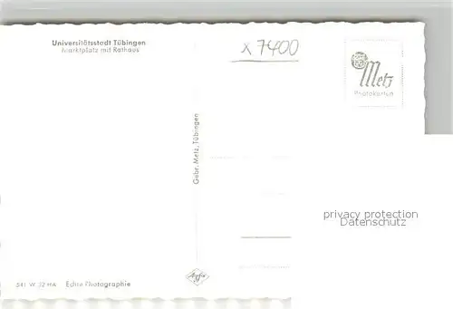 AK / Ansichtskarte Tuebingen Marktplatz Rathaus Neujahrswuensche Tuebingen