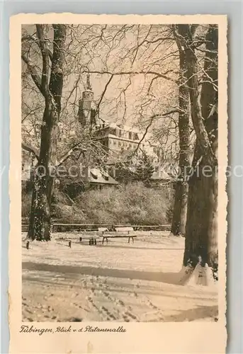 AK / Ansichtskarte Tuebingen Platanenallee Winteraufnahme Tuebingen