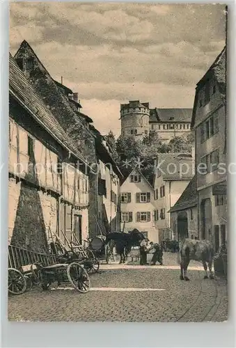 AK / Ansichtskarte Tuebingen Altstadt Fachwerk Burg Tuebingen