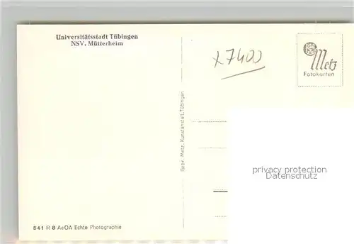 AK / Ansichtskarte Tuebingen Muetterheim Tuebingen