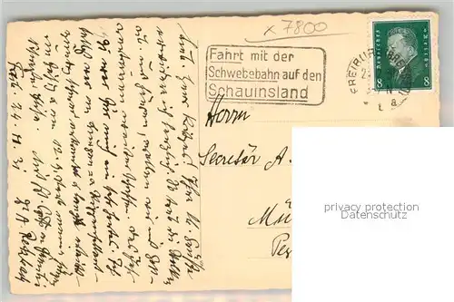 AK / Ansichtskarte Freiburg_Breisgau Grab Josef Schofer Freiburg Breisgau