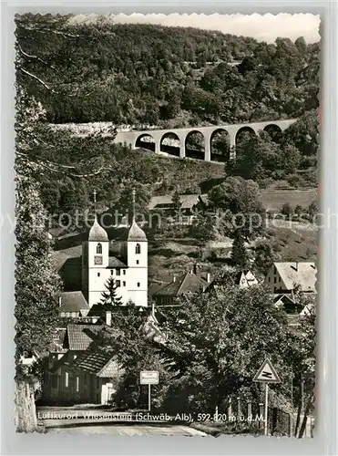 AK / Ansichtskarte Wiesensteig Kirche Albaufstieg Viadukt Wiesensteig
