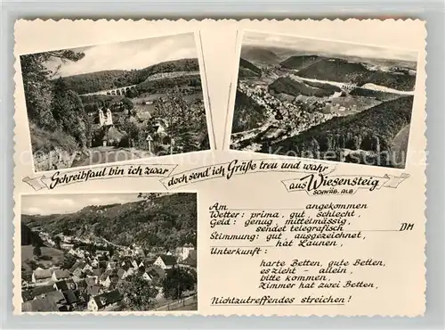 AK / Ansichtskarte Wiesensteig Fliegeraufnahme BAB Albaufstieg Viadukt Wiesensteig