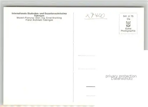 AK / Ansichtskarte Tuebingen Studenten Dozenten Wohnheim Modell Tuebingen