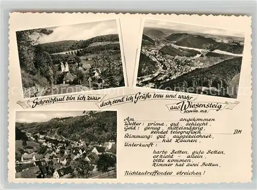 AK / Ansichtskarte Wiesensteig Fliegeraufnahme BAB Albaufstieg Viadukt Wiesensteig