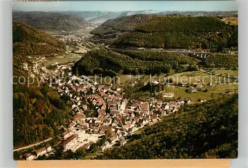 AK / Ansichtskarte Wiesensteig Albaufstieg Fliegeraufnahme Kirche Wiesensteig