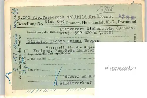 AK / Ansichtskarte Wiesensteig Fliegeraufnahme Albaufstieg Wiesensteig