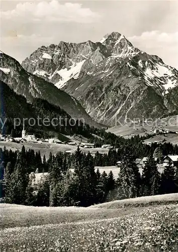 AK / Ansichtskarte Riezlern_Kleinwalsertal_Vorarlberg mit Hirschegg Mittelberg und Widderstein Riezlern_Kleinwalsertal