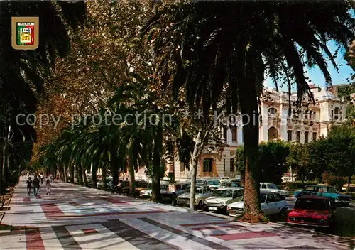 AK / Ansichtskarte Malaga_Andalucia Palmenallee Malaga_Andalucia