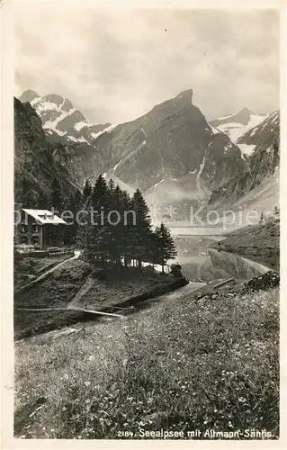 AK / Ansichtskarte Seealpsee mit Altmann Saentis Seealpsee