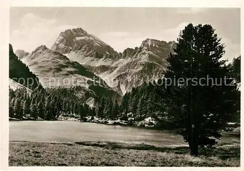 AK / Ansichtskarte Albulapass Palpuogna See mit Piz d`Aela Albulapass