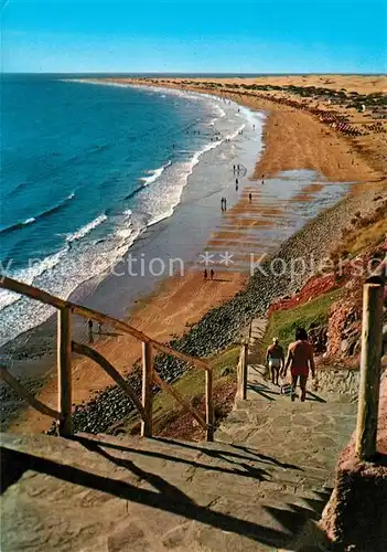 AK / Ansichtskarte Playa_del_Ingles_Gran_Canaria Treppe zum Strand Playa_del