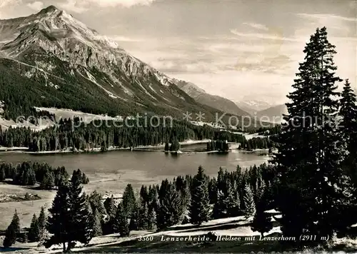 AK / Ansichtskarte Lenzerheide_GR Heidsee mit Lenzerhorn Lenzerheide GR