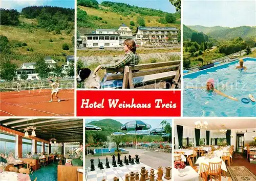 AK / Ansichtskarte Weinaehr Hotel Weinhaus Tris Pool Tennisplatz Schachspiel Weinaehr