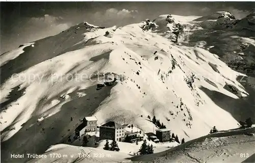 AK / Ansichtskarte Engelberg_OW Hotel Truebsee mit Titlis Engelberg OW