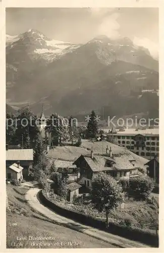 AK / Ansichtskarte Les_Diablerets Eglise Anglaise et Grand Hotel Les_Diablerets