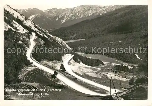 AK / Ansichtskarte Ofenberg Ofenbergstrasse Muenstertal mit Ortler Ofenberg