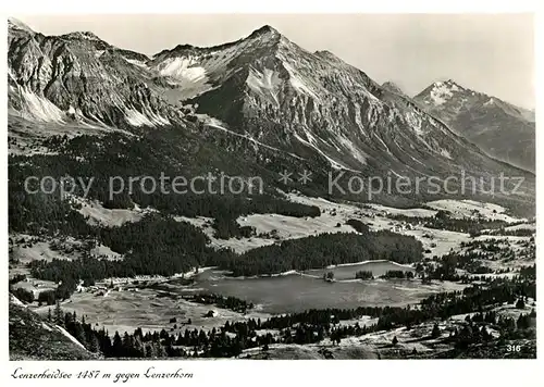 AK / Ansichtskarte Lenzerheide_GR Lenzerheidsee mit Lenzerhorn Lenzerheide GR