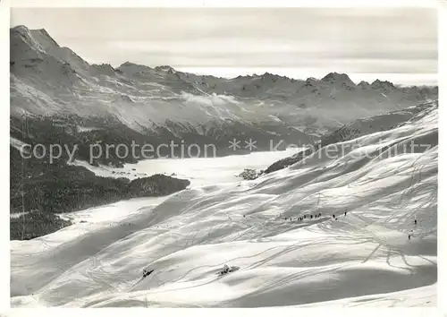 AK / Ansichtskarte St_Moritz_GR mit Piz Corvatsch und Piz La Margna St_Moritz_GR