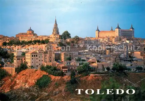 AK / Ansichtskarte Toledo_Castilla La_Mancha Vista parcial Catedral y Alcazar Toledo_Castilla La_Mancha