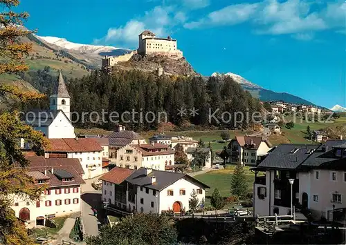 AK / Ansichtskarte Tarasp Ortsansicht mit Schloss Tarasp