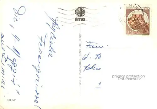 AK / Ansichtskarte Rimini Hafenpartie Segelboote Fischer Strandpartie Rimini