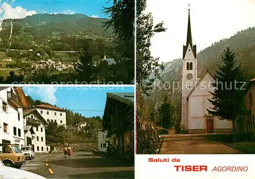 AK / Ansichtskarte Tiser Panorama Dorfstrasse Kirche 