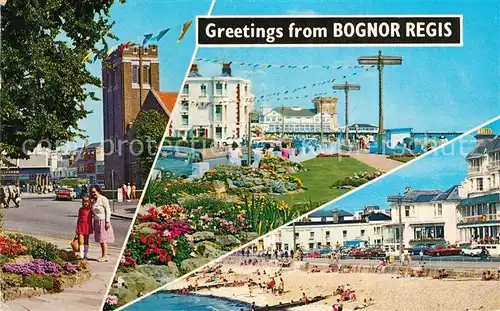 AK / Ansichtskarte Bognor_Regis_Sussex Innenstadt Uferstrasse Hotels Strand Promenade Bognor_Regis_Sussex