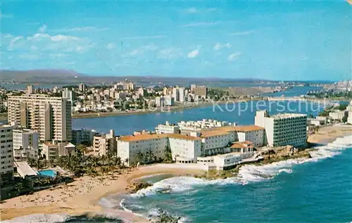 AK / Ansichtskarte San_Juan_Puerto_Rico Condado Beach Hotel aerial view San_Juan_Puerto_Rico