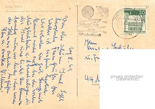 AK / Ansichtskarte Westerland_Sylt Kurkonzert Konzertpavillon Promenade Westerland_Sylt