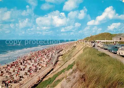 AK / Ansichtskarte Wenningstedt_Sylt Blick auf Strand und Kliff Wenningstedt_Sylt
