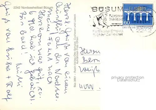 AK / Ansichtskarte Buesum_Nordseebad Strand Promenade Hafen Faehre Mole Brandung Buesum_Nordseebad