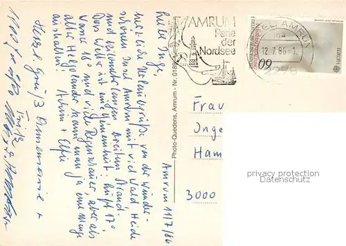 AK / Ansichtskarte Amrum Kirche Windmuehle Leuchtturm Duenen Chronik Wappen Amrum