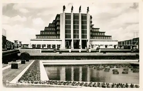 AK / Ansichtskarte Bruxelles_Bruessel Palais du Centrale  Brunnen Bruxelles_Bruessel