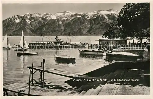 AK / Ansichtskarte Ouchy Le Debarcadere Ouchy