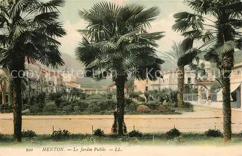 AK / Ansichtskarte Menton_Alpes_Maritimes Jardin Public Menton_Alpes_Maritimes