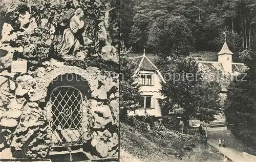 AK / Ansichtskarte St_Ottilien_Freiburg Grotte Kirche Rathaus St_Ottilien_Freiburg