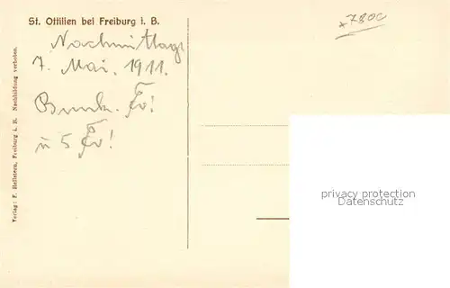 AK / Ansichtskarte St_Ottilien_Freiburg Grotte Kirche Rathaus St_Ottilien_Freiburg