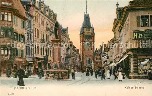 AK / Ansichtskarte Freiburg_Breisgau Kaiserstrasse Freiburg Breisgau