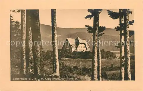 AK / Ansichtskarte Freiburg_Breisgau Luisenhoehe Cafe Restaurant Pension Freiburg Breisgau