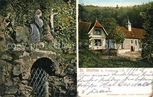 AK / Ansichtskarte St_Ottilien_Freiburg Grotte Kirche St_Ottilien_Freiburg