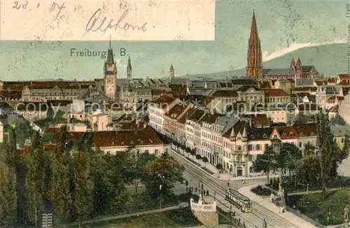 AK / Ansichtskarte Freiburg_Breisgau Panorama Freiburg Breisgau