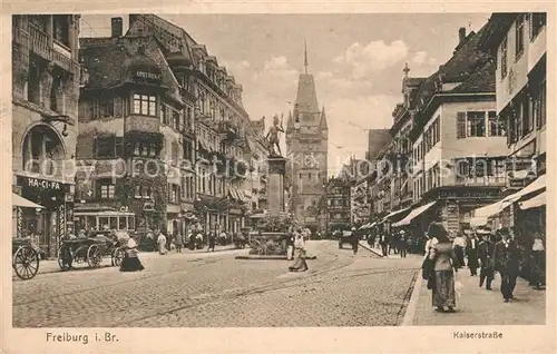 AK / Ansichtskarte Freiburg_Breisgau Kaiserstrasse Freiburg Breisgau